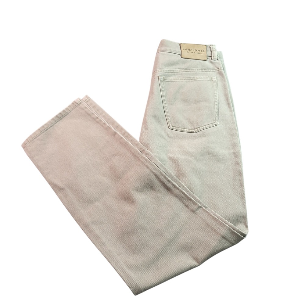 Lauren Ralph Lauren Jeans Co Womens 12 Tan Khaki Straight Leg Denim Pants